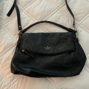 Kate Spade Black Fold-over Crossbody Bag